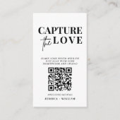 愛モダンQrコー結婚ドのキャプチャ エンクロージャーカード (正面)
