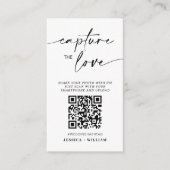 愛モダンQrコー結婚ドのキャプチャ エンクロージャーカード (正面)