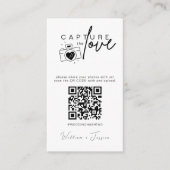 愛モダンQrコー結婚ドのキャプチャ エンクロージャーカード (正面)