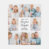 愛モダンYou祖母おじいちゃんカスタム8写真 フリースブランケット (正面)