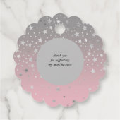 愛モノグラムで手作りされた銀の星 フェイバータグ (裏面)