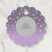 愛モノグラムで手作りされた銀の星 フェイバータグ (裏面)