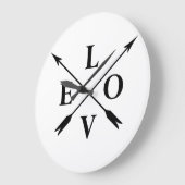 愛モノグラムの愛 ラージ壁時計 (傾斜)