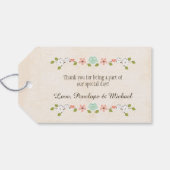 愛モノグラムの鳥赤面鳩ありがとう ギフトタグ (裏面横)