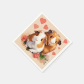 愛モルモット スタンダードカクテルナプキン (角)