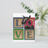 愛ヤギをブロック ポストカード (スタンド正面)