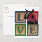 愛ヤギをブロック ポストカード (正面/裏面)