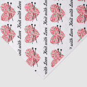 愛ヤーンのハートの技術パターンが付いているニット 薄葉紙 (詳細)