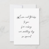愛ユニークと感謝してい結婚の脚本写真 サンキューカード (正面)