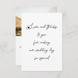 愛ユニークと感謝してい結婚の脚本写真 サンキューカード