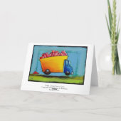 愛ユニークなおもしろいの幸せな芸術のバレンタインのダンプトラック シーズンカード (裏面)