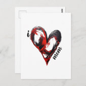 愛ユニークの絵を描Tシャツ – カスタムデザインTシャツ ポストカード (正面/裏面)