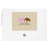 愛ユニークの象のカード (裏面横)