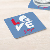 愛ヨガ スクエアペーパーコースター (アングル)