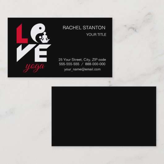 愛ヨガ 名刺 (正面/裏面)