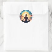 愛ヨーガカラフルやる気を起こさせるメディテーション呼吸 ラウンドシール (バッグ)