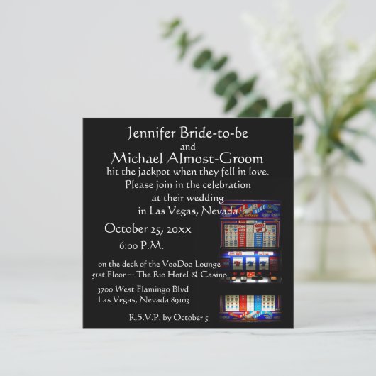 愛ラスベガスのカジノの結婚式で幸運 招待状 (スタンド正面)