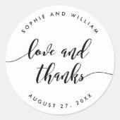 愛リラックスと愛の感謝してい結婚脚本 ラウンドシール (正面)