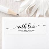 愛リラックス結婚式の引き出物ラベル付きスクリプト ラベル (インサイチュ)