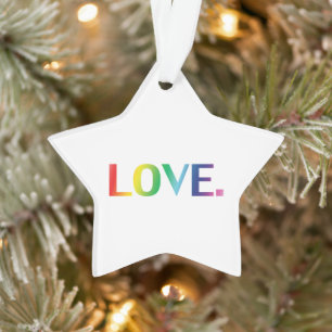 愛レインボーカラーゲイプライドlgbtqクリスマススター オーナメント