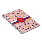 愛ロシア人のモノグラムが付いているロシアから ノートブック (右側)