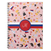 愛ロシア人のモノグラムが付いているロシアから ノートブック (正面)