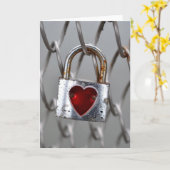 愛ロックのカスタマイズ可能な挨拶状 カード (黄色い花)