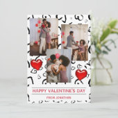 愛ロマンエレガントティヴァレンティネスの日カップルの写真 カード (スタンド正面)