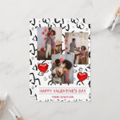 愛ロマンエレガントティヴァレンティネスの日カップルの写真 カード (正面/裏面インサイチュ)