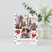 愛ロマンエレガントティヴァレンティネスの日カップルの写真 ポストカード (スタンド正面)