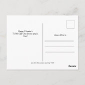 愛ロマンエレガントティヴァレンティネスの日カップルの写真 ポストカード (裏面)