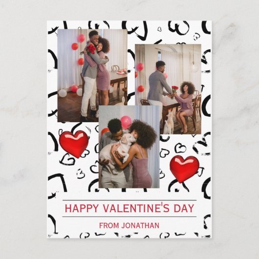 愛ロマンエレガントティヴァレンティネスの日カップルの写真 ポストカード (正面)