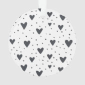 愛ロマンチックでカスタムなカップルの甘いフクロウ オーナメント (裏面)