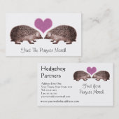 愛ロマンチックな結婚の仲介のデートすることのハリネズミ 名刺 (正面/裏面)