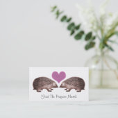 愛ロマンチックな結婚の仲介のデートすることのハリネズミ 名刺 (スタンド正面)