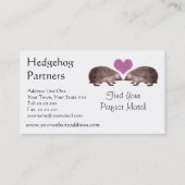 愛ロマンチックな結婚の仲介のデートすることのハリネズミ 名刺 (裏面)