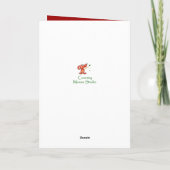 愛ロマンチックな陽気なクリスマス、かわいいオッター動物 シーズンカード (裏面)