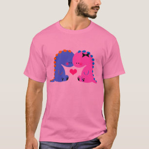 愛ワイシャツの恐竜のワイシャツの//のかわいい恐竜 Tシャツ