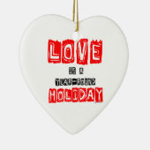 "愛一年中の休日"の陶磁器の記念品です セラミックオーナメント (右)