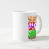 愛不気味失った：魔女はバキュームハロウィーンに乗る ジャンボコーヒーマグカップ (正面右)