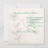 愛与えと平和のチャンス。グローバル調和カード カード (裏面)