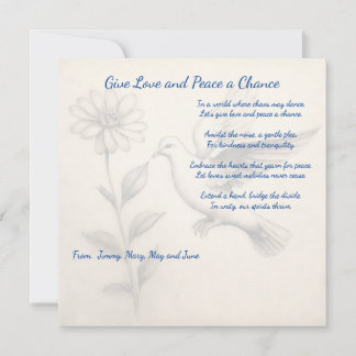 愛与えと平和のチャンス。グローバル調和: カード