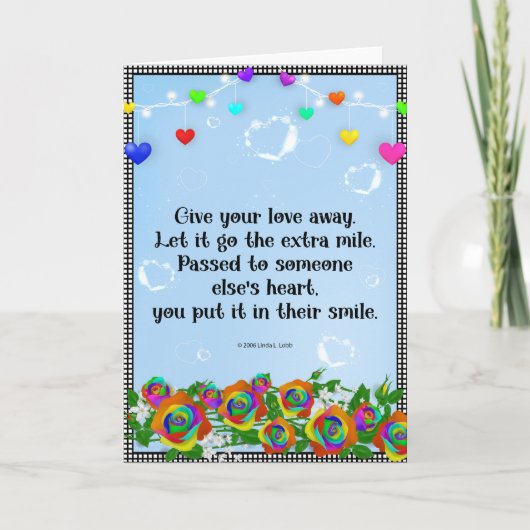 愛与えのあいさつ遠くにカード カード (正面)