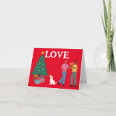 愛与えの賜物はミスターとミスターのクリスマスカード カード (正面)