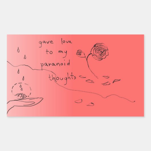 愛与え愛 長方形シール (正面)