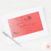 愛与え愛 長方形シール (封筒)