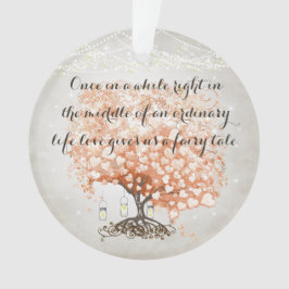 愛与え私たち童話ハートリーフ結婚ツリー オーナメント