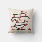愛中国のさくらんぼ花咲き赤桜結婚 クッション (正面)