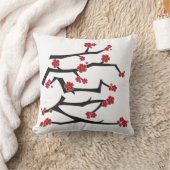 愛中国のさくらんぼ花咲き赤桜結婚 クッション (ブランケット)