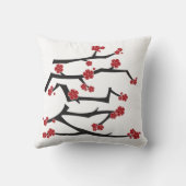 愛中国のさくらんぼ花咲き赤桜結婚 クッション (裏面)